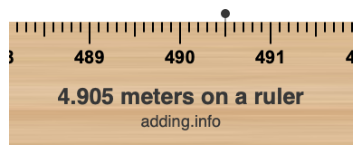4.905 meters on a ruler