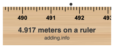 4.917 meters on a ruler