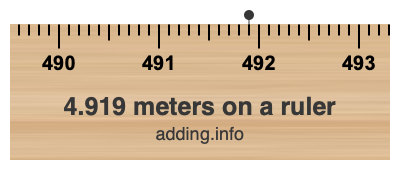 4.919 meters on a ruler