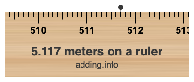 5.117 meters on a ruler