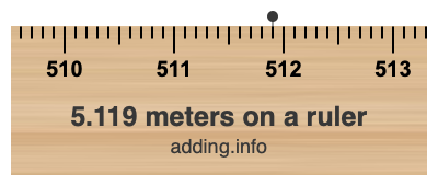 5.119 meters on a ruler