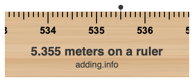 5.355 meters on a ruler