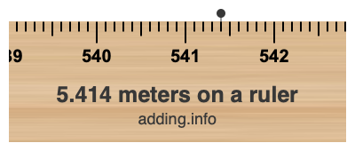 5.414 meters on a ruler