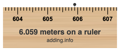 6.059 meters on a ruler