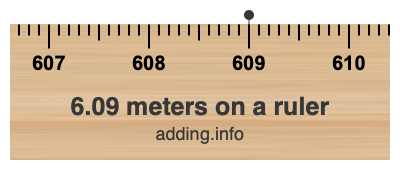 6.09 meters on a ruler