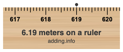 6.19 meters on a ruler