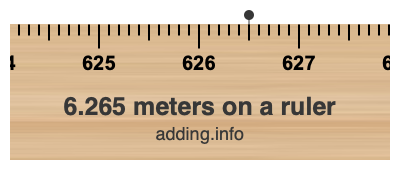 6.265 meters on a ruler