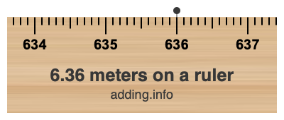 6.36 meters on a ruler