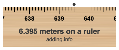 6.395 meters on a ruler