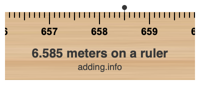 6.585 meters on a ruler