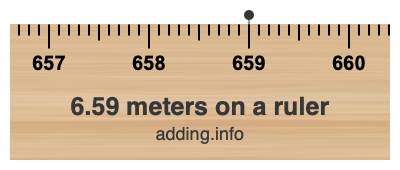 6.59 meters on a ruler
