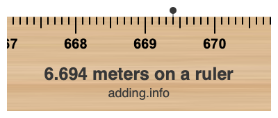 6.694 meters on a ruler