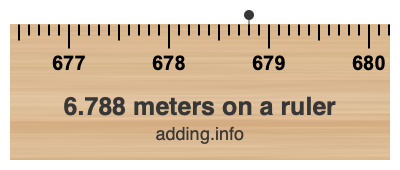 6.788 meters on a ruler