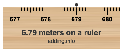 6.79 meters on a ruler