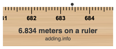 6.834 meters on a ruler