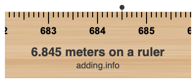 6.845 meters on a ruler