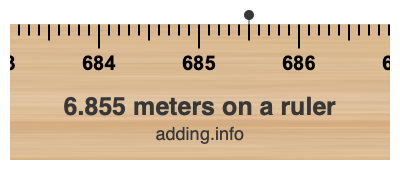 6.855 meters on a ruler