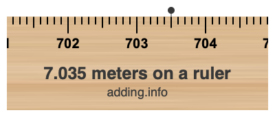 7.035 meters on a ruler