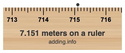 7.151 meters on a ruler