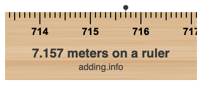 7.157 meters on a ruler