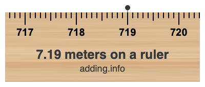 7.19 meters on a ruler