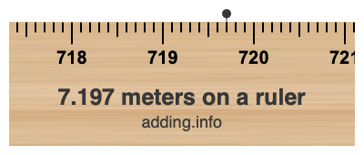 7.197 meters on a ruler