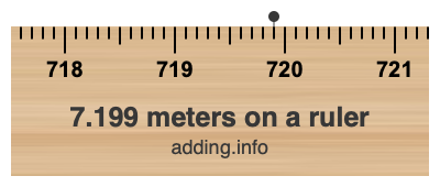 7.199 meters on a ruler
