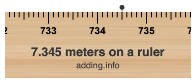 7.345 meters on a ruler