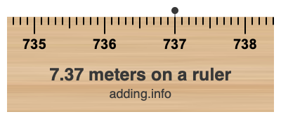 7.37 meters on a ruler