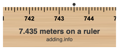 7.435 meters on a ruler