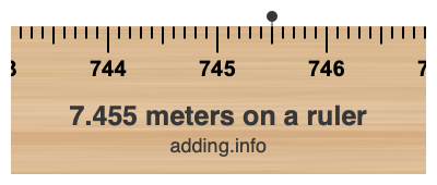 7.455 meters on a ruler