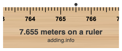 7.655 meters on a ruler