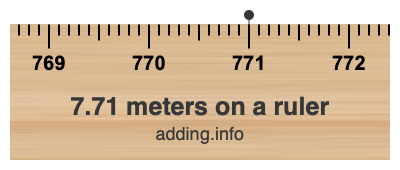 7.71 meters on a ruler