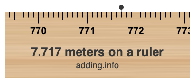 7.717 meters on a ruler
