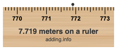 7.719 meters on a ruler