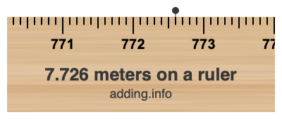 7.726 meters on a ruler