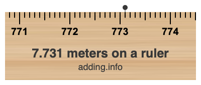 7.731 meters on a ruler