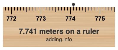 7.741 meters on a ruler