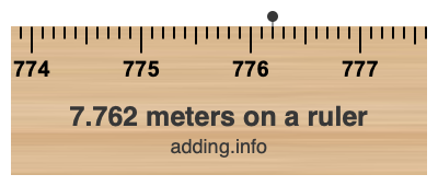 7.762 meters on a ruler