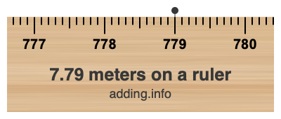 7.79 meters on a ruler