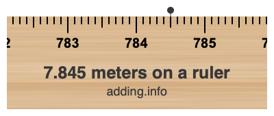 7.845 meters on a ruler