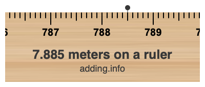 7.885 meters on a ruler