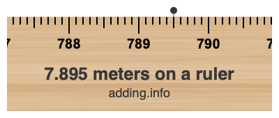 7.895 meters on a ruler