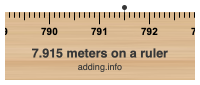 7.915 meters on a ruler