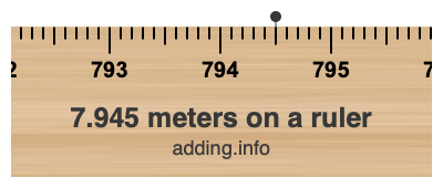 7.945 meters on a ruler
