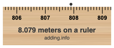8.079 meters on a ruler