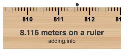 8.116 meters on a ruler