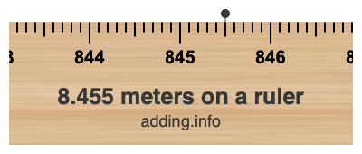 8.455 meters on a ruler