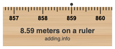 8.59 meters on a ruler