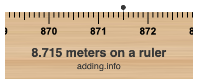 8.715 meters on a ruler